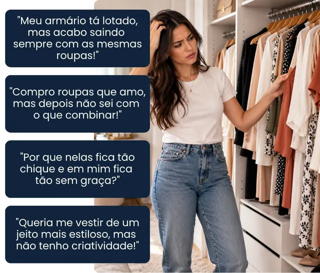 Dúvidas sobre como combinar as roupas do guarda-roupa