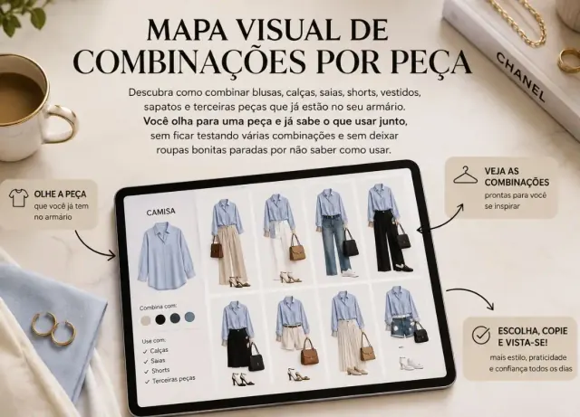 MAPA VISUAL DE COMBINAÇÕES POR PEÇA
